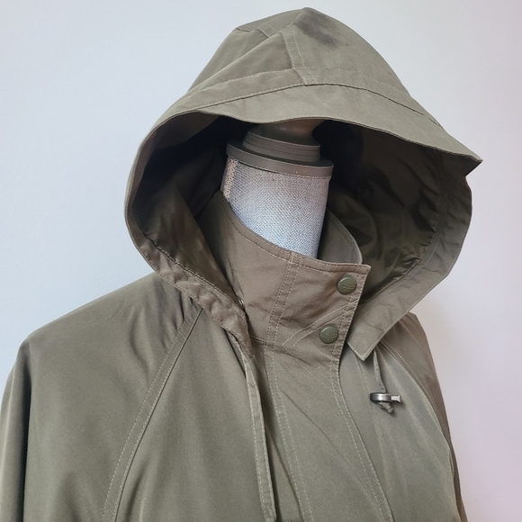 Ll Bean Hooded Duster Trench Coat - Picture 4 of 15